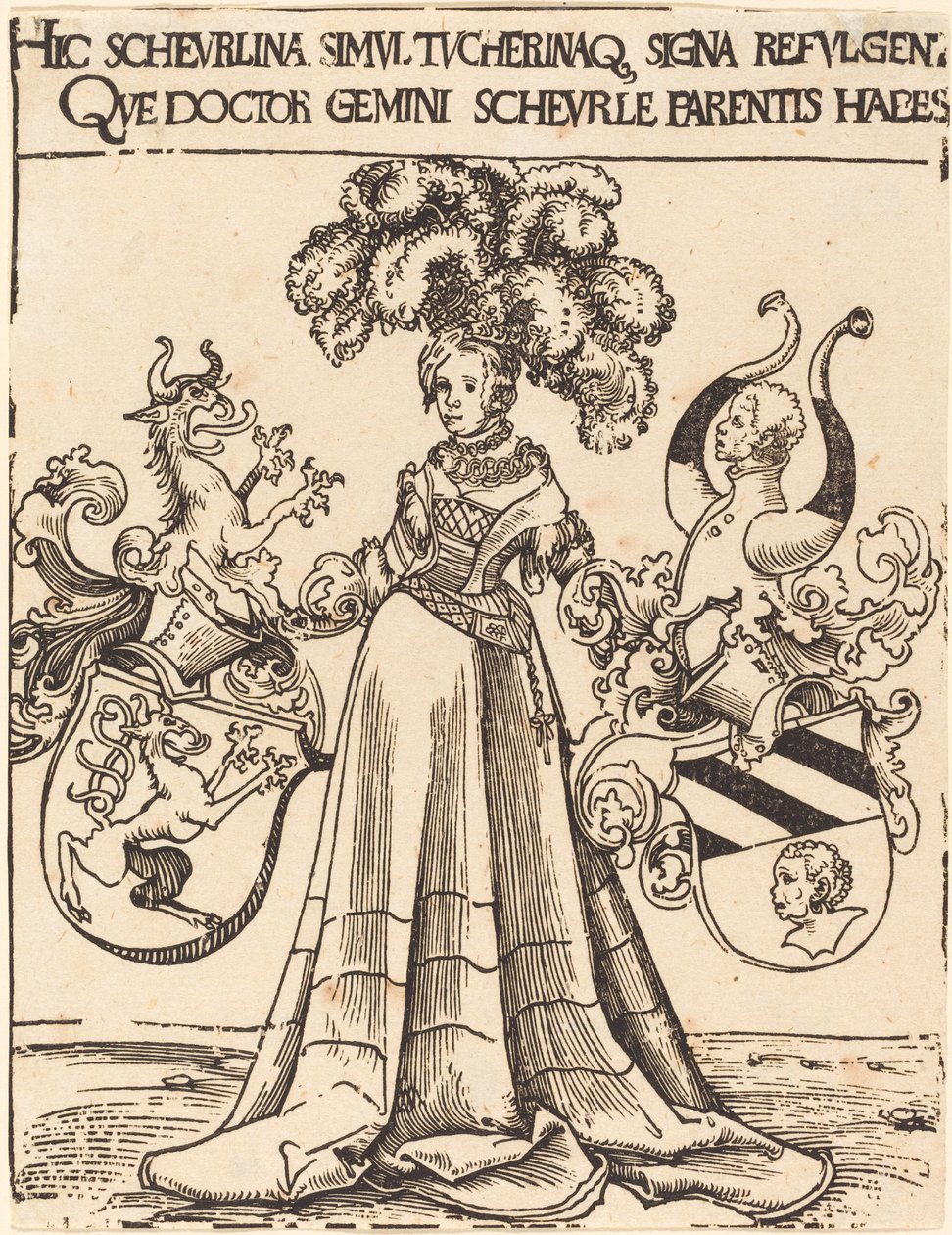 Exlibris de Scheurl y Tucher de Lucas Cranach the Elder