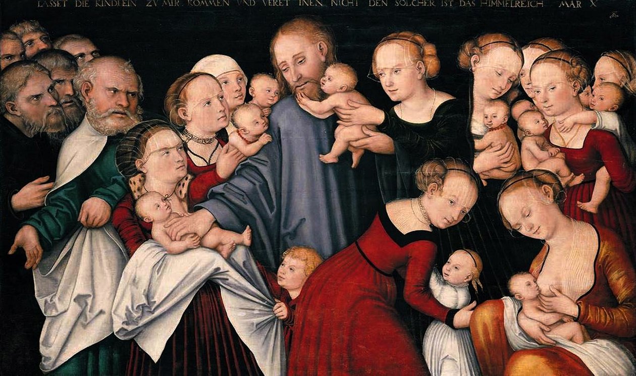 Cristo bendiciendo a los niños, c.1540 de Lucas Cranach the Elder