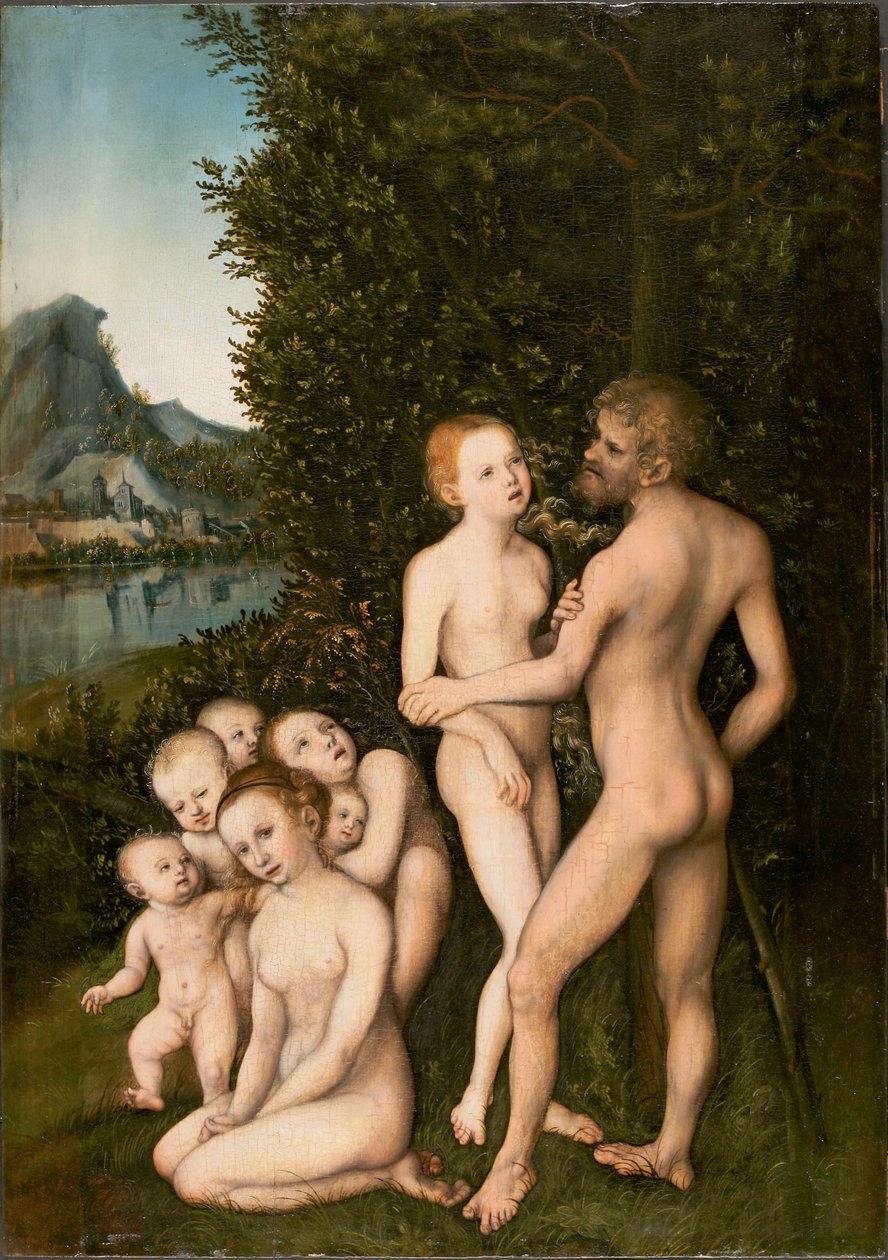 Alemán: Urzeitliche Menschen Pueblo primitivo de Lucas Cranach the Elder