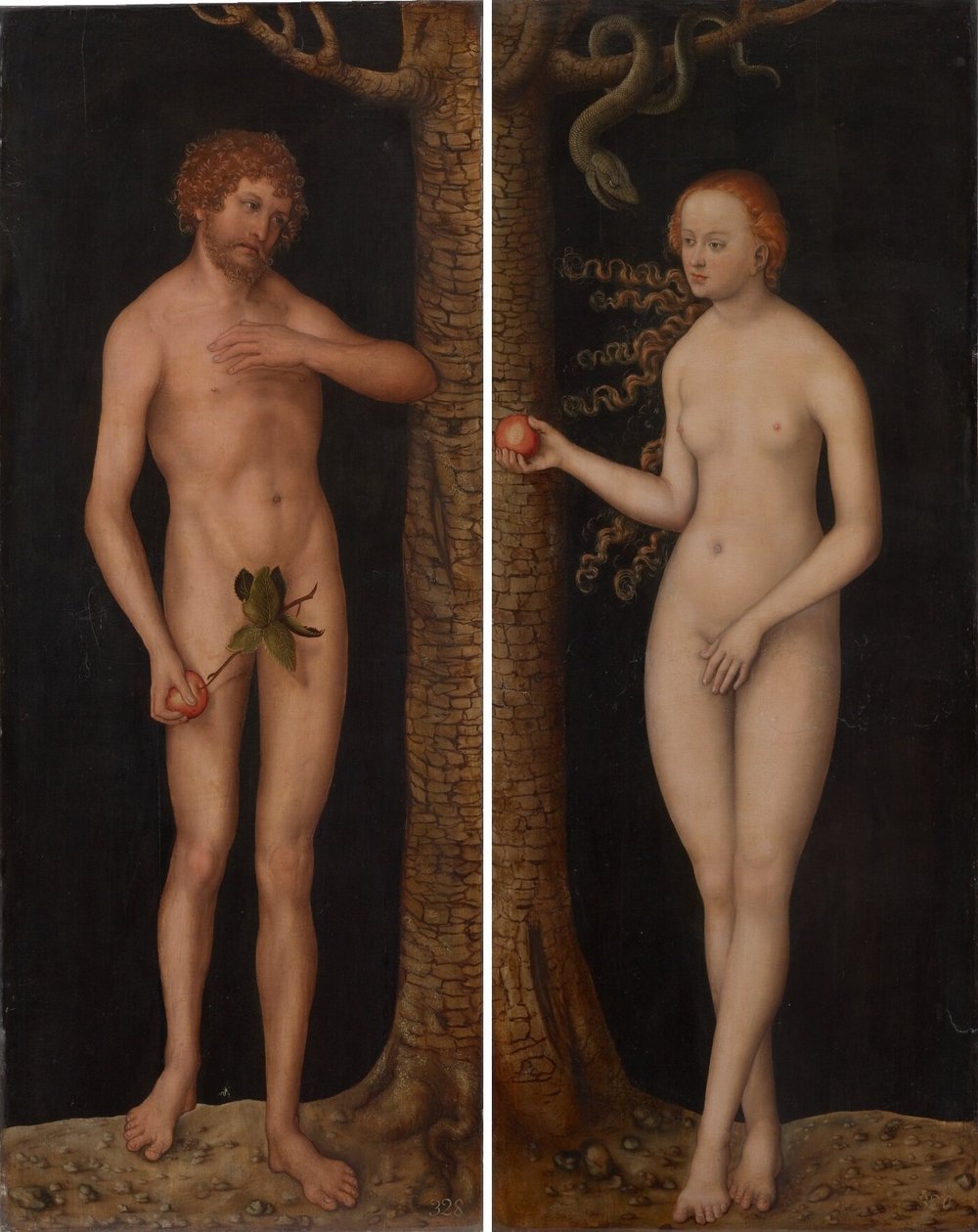 La caída del hombre de Lucas Cranach the Elder