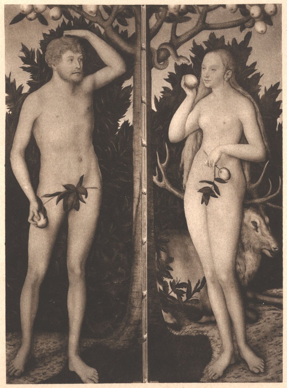 Adán y Eva de Lucas Cranach the Younger