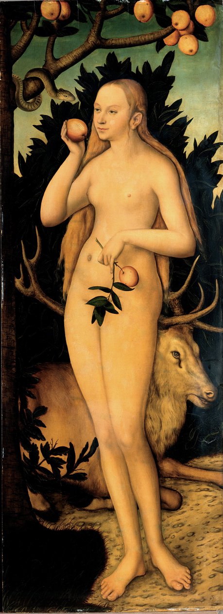 Adán y Eva de Lucas Cranach the Younger