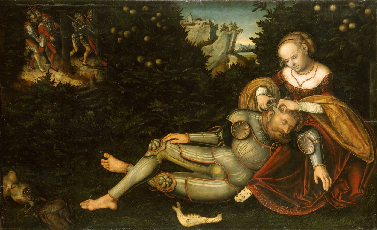 Sansón y Dalila de Lucas Cranach the Younger