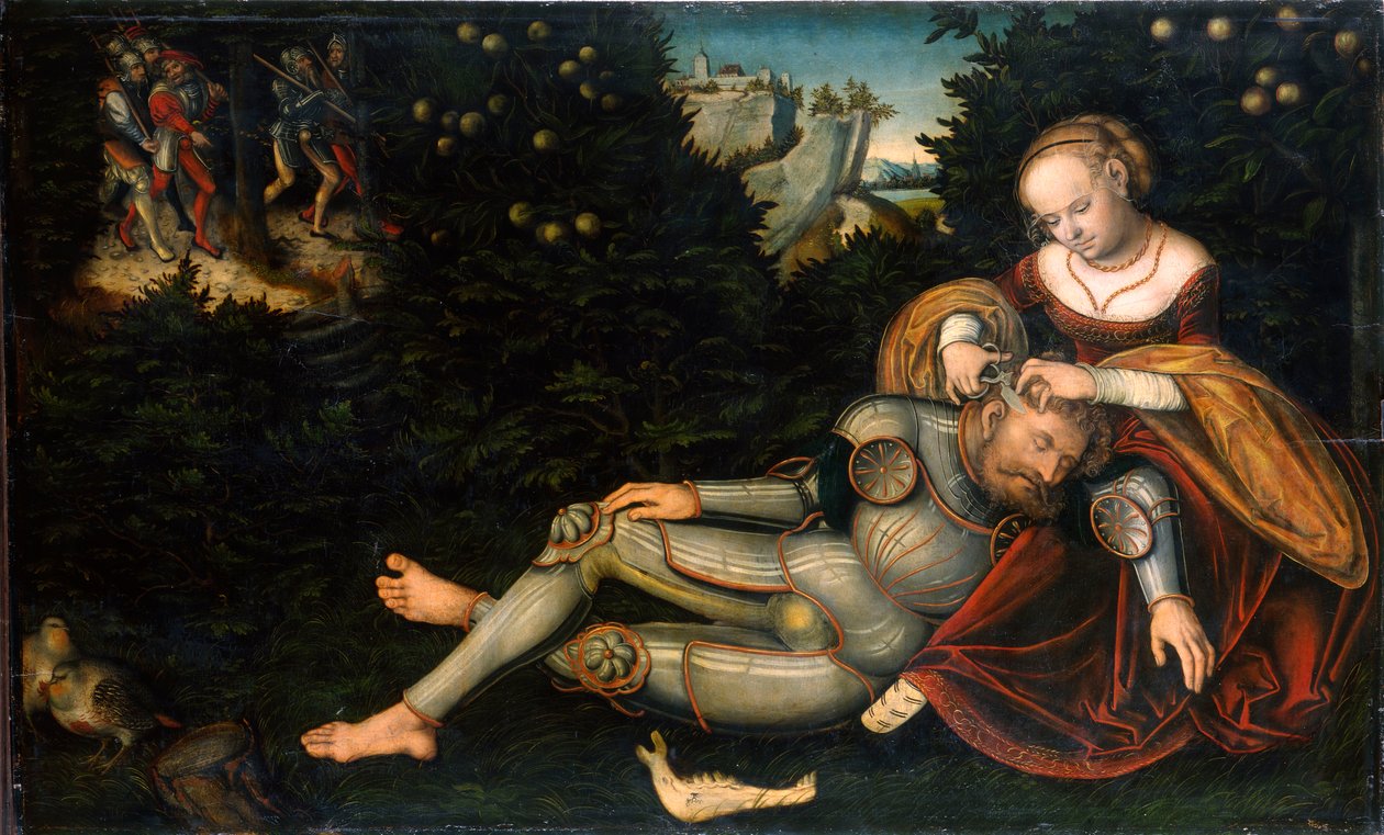 Sansón y Dalila de Lucas Cranach the Younger