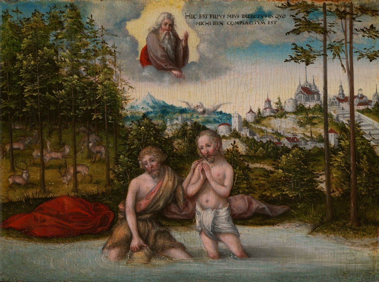 El Bautismo de Cristo de Lucas Cranach the Younger