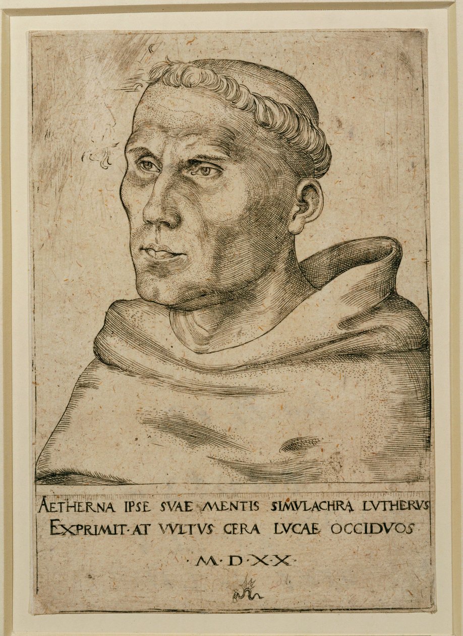 Martin Luther ... (grabado) de Lucas the Elder Cranach