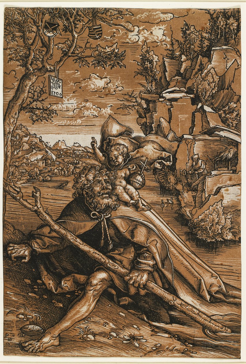 San Cristóbal, c. 1509 de Lucas the Elder Cranach