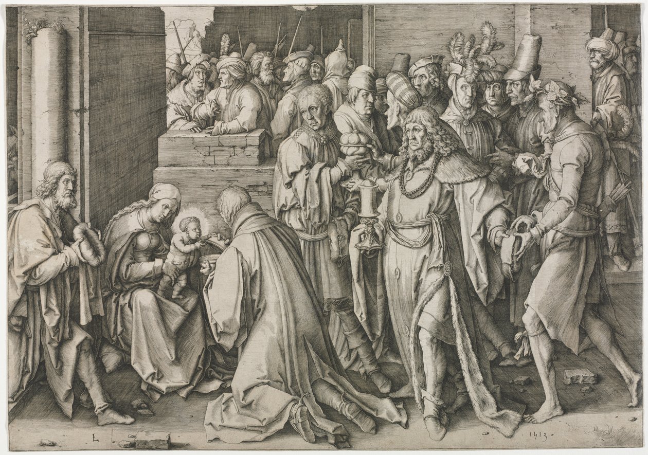 Adoración de los Magos de Lucas van Leyden