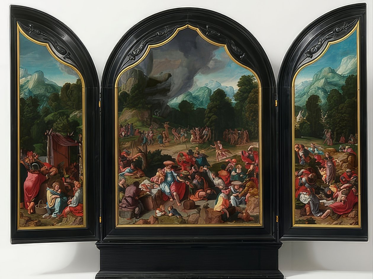 Adoración del Becerro de Oro. Alrededor de 1530 de Lucas van Leyden
