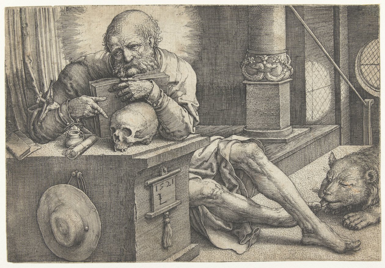 San Jerónimo en su estudio de Lucas van Leyden