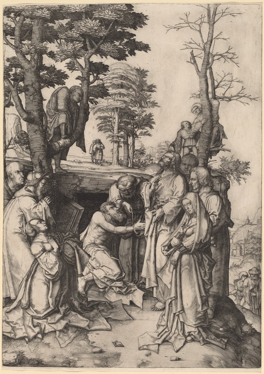 La Resurrección de Lázaro de Lucas van Leyden