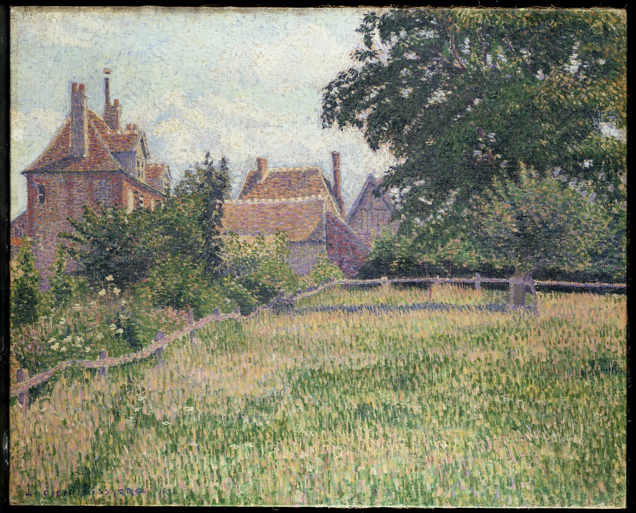 La Maison de la Sourde, Éragny, 1886 de Lucien Pissarro