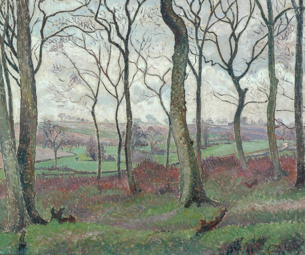 El camino de Dunmow desde Tilty Wood, 1915 de Lucien Pissarro
