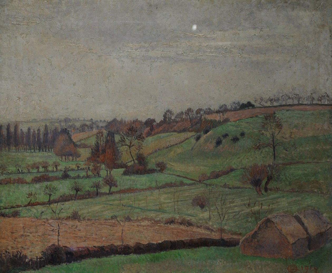El Valle, Duton Hill, Elsenham, Essex, 1915 de Lucien Pissarro