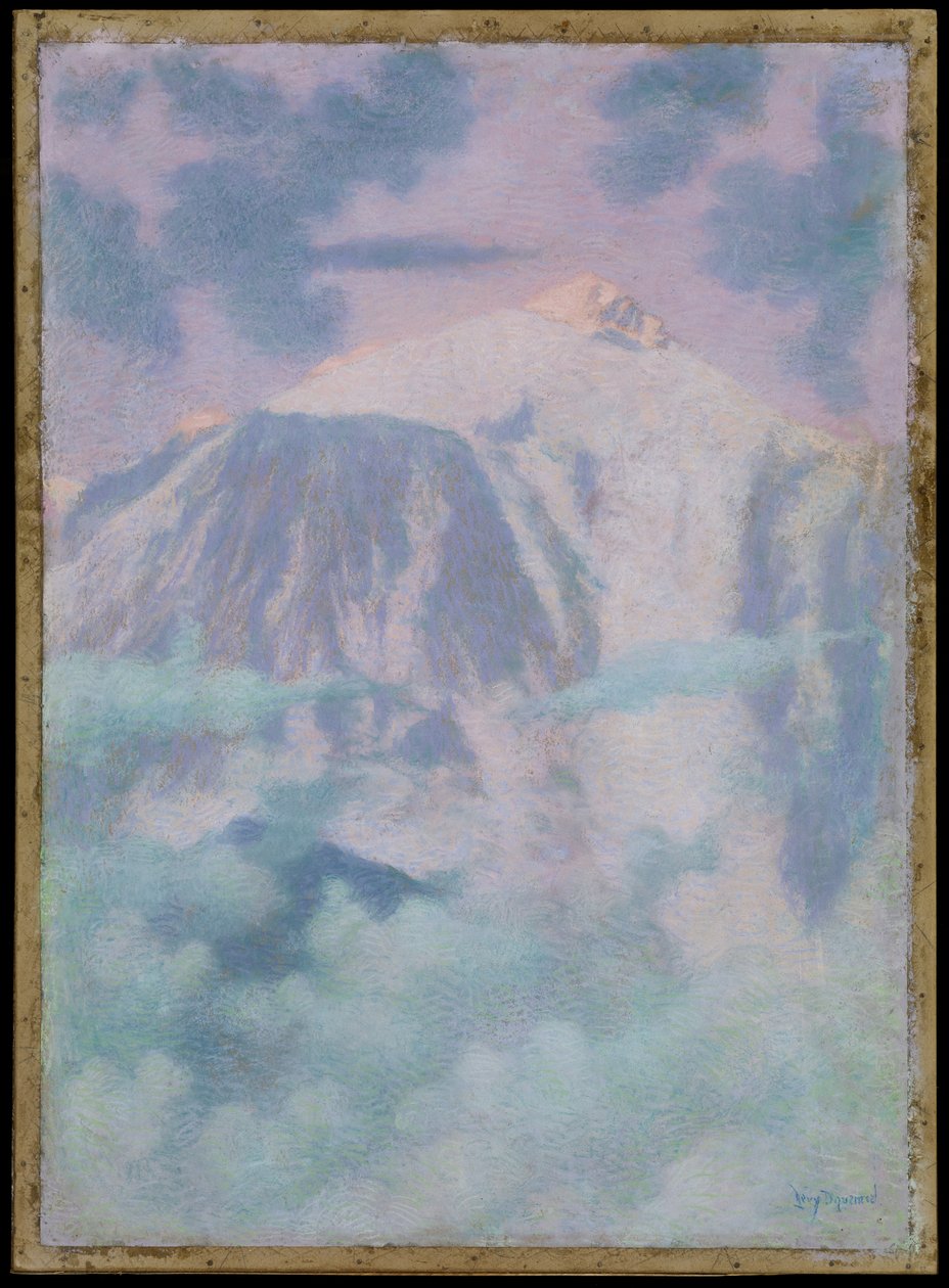 Paisaje montañoso de ensueño de Lucien Levy Dhurmer