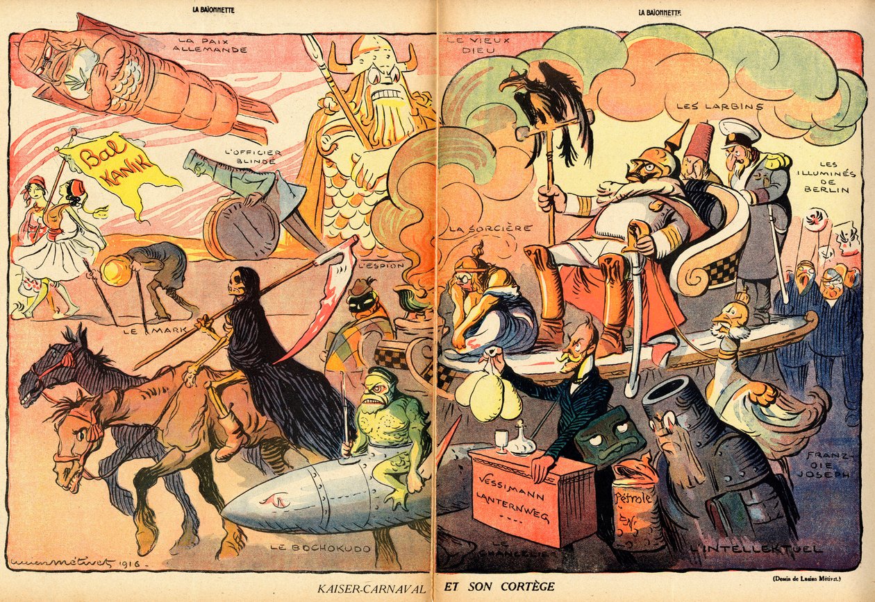 La Baionnette, Satírico en Colores de Lucien Metivet