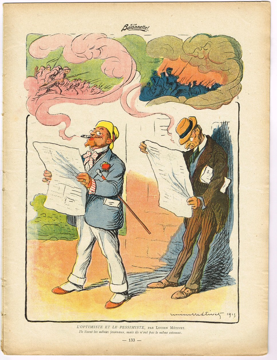 La Baionnette, Satirique en Couleurs de Lucien Metivet