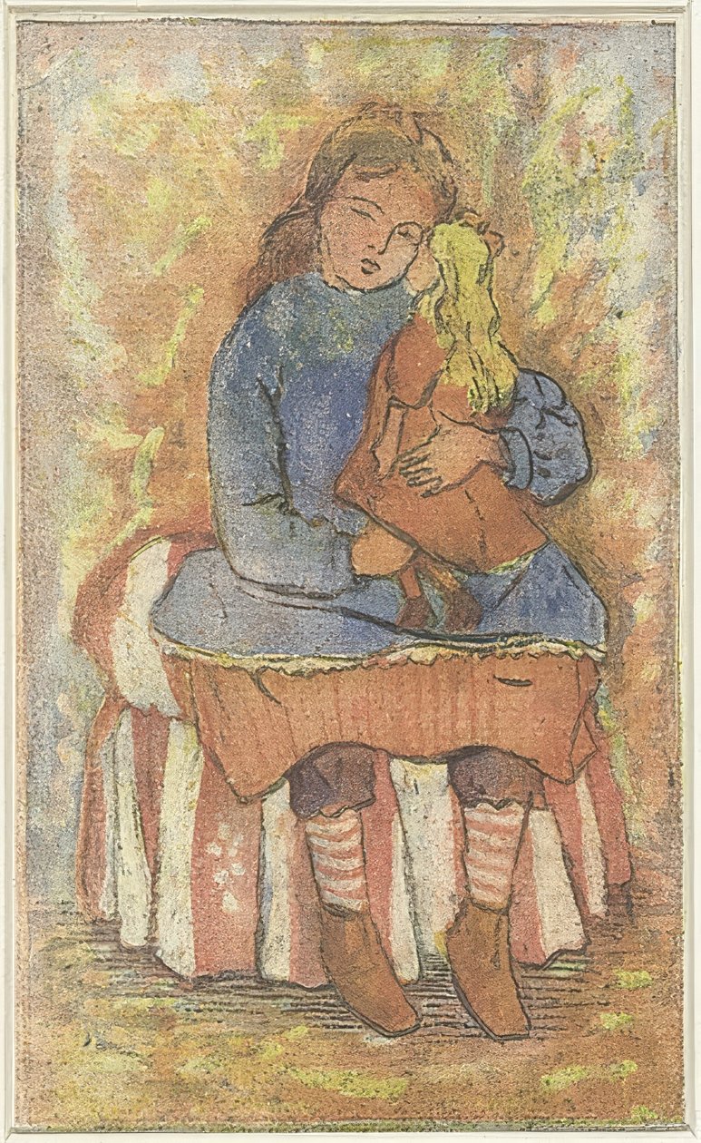 Niña con muñeca de Lucien Pissarro