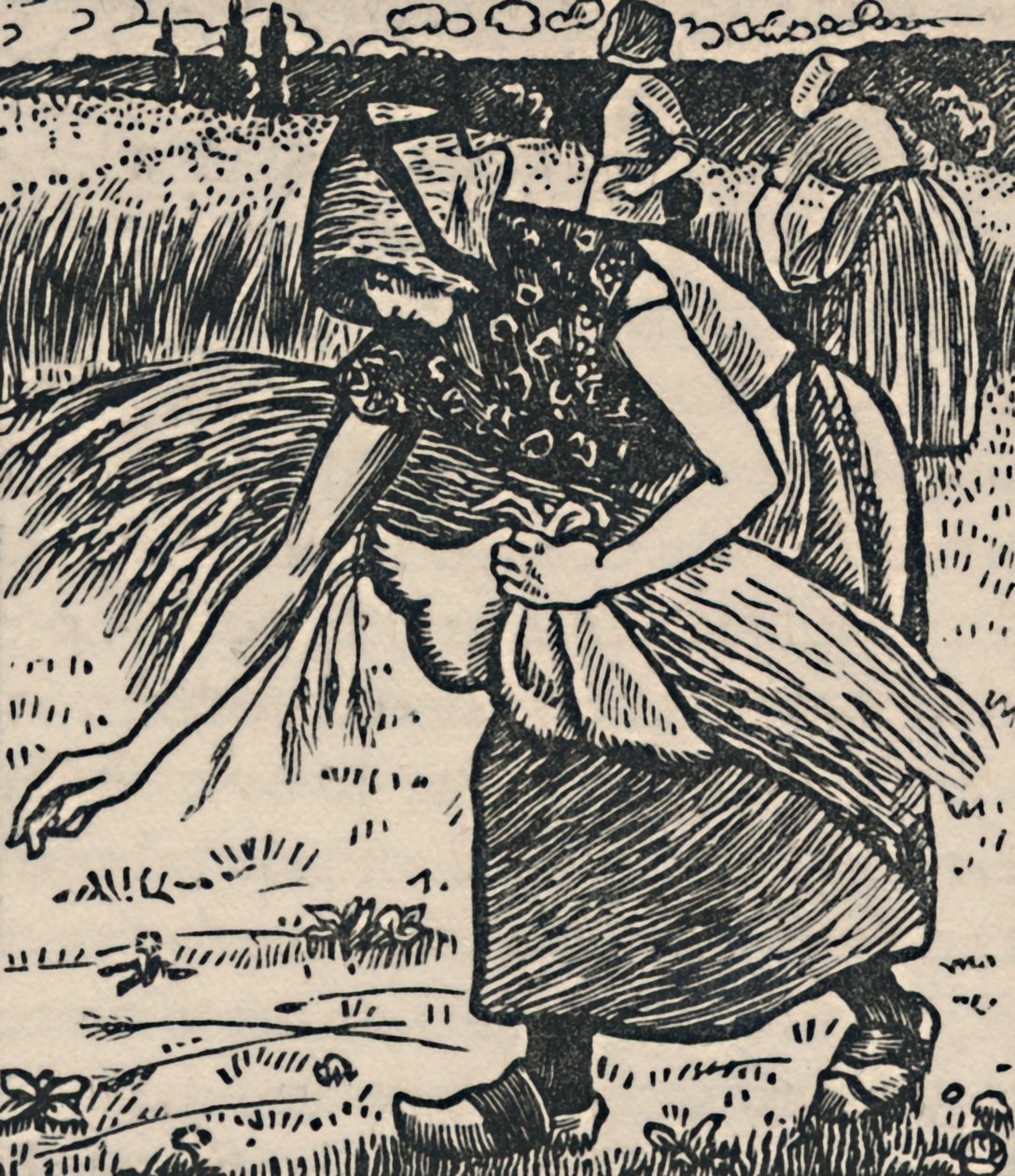 Ruth espigando, 1919 de Lucien Pissarro