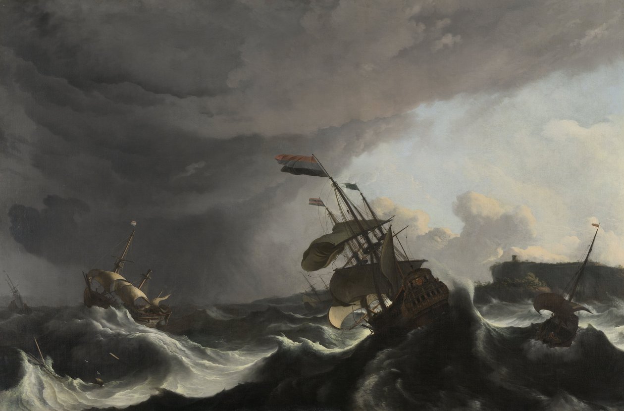 La Batalla de Terheide, c.1695 de Ludolf Backhuysen