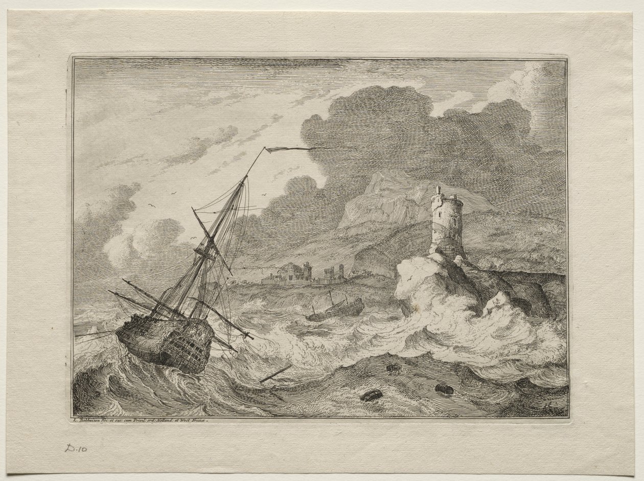 Tormenta en el mar de Ludolf Backhuysen