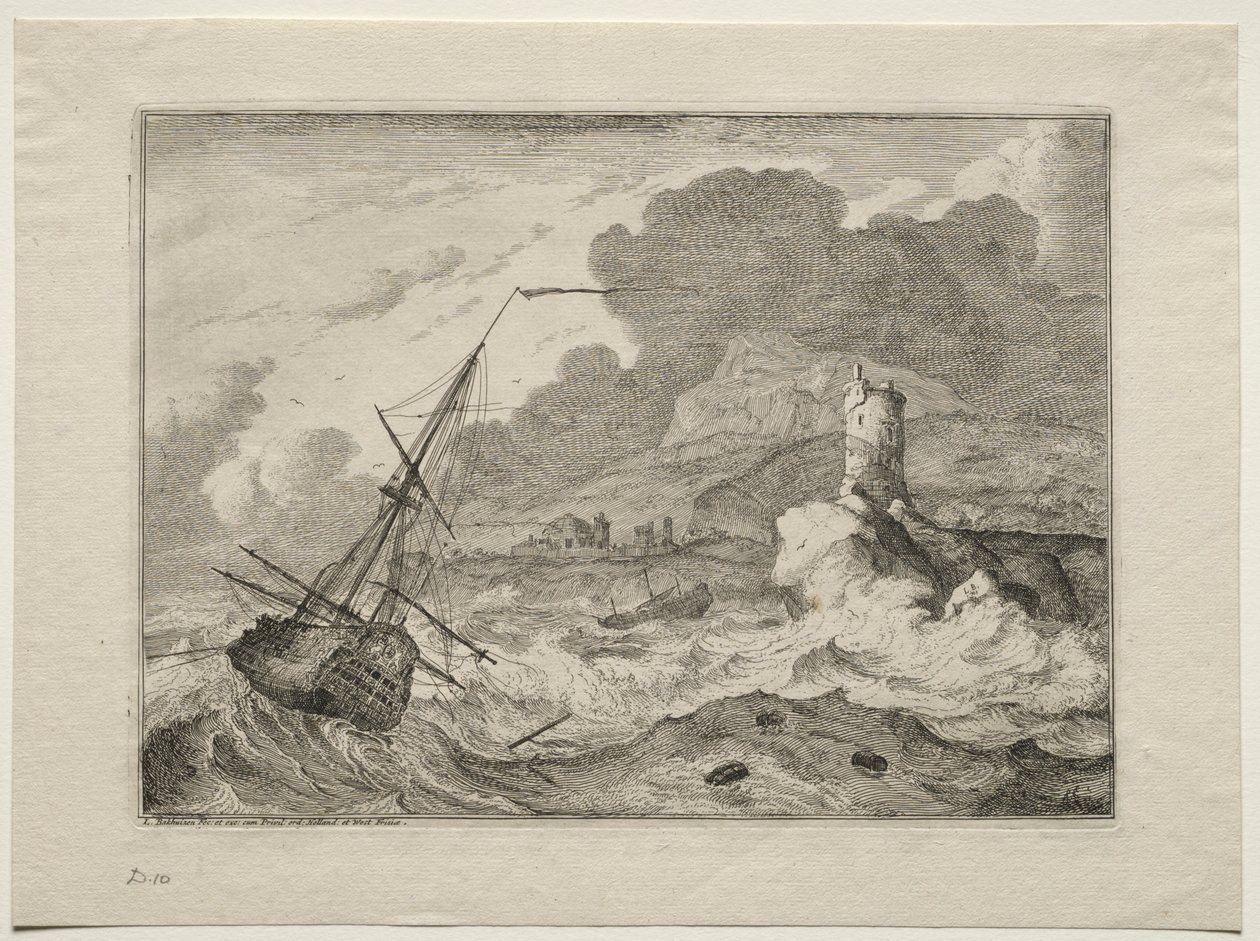 Tormenta en el mar, 1701 de Ludolf Backhuysen