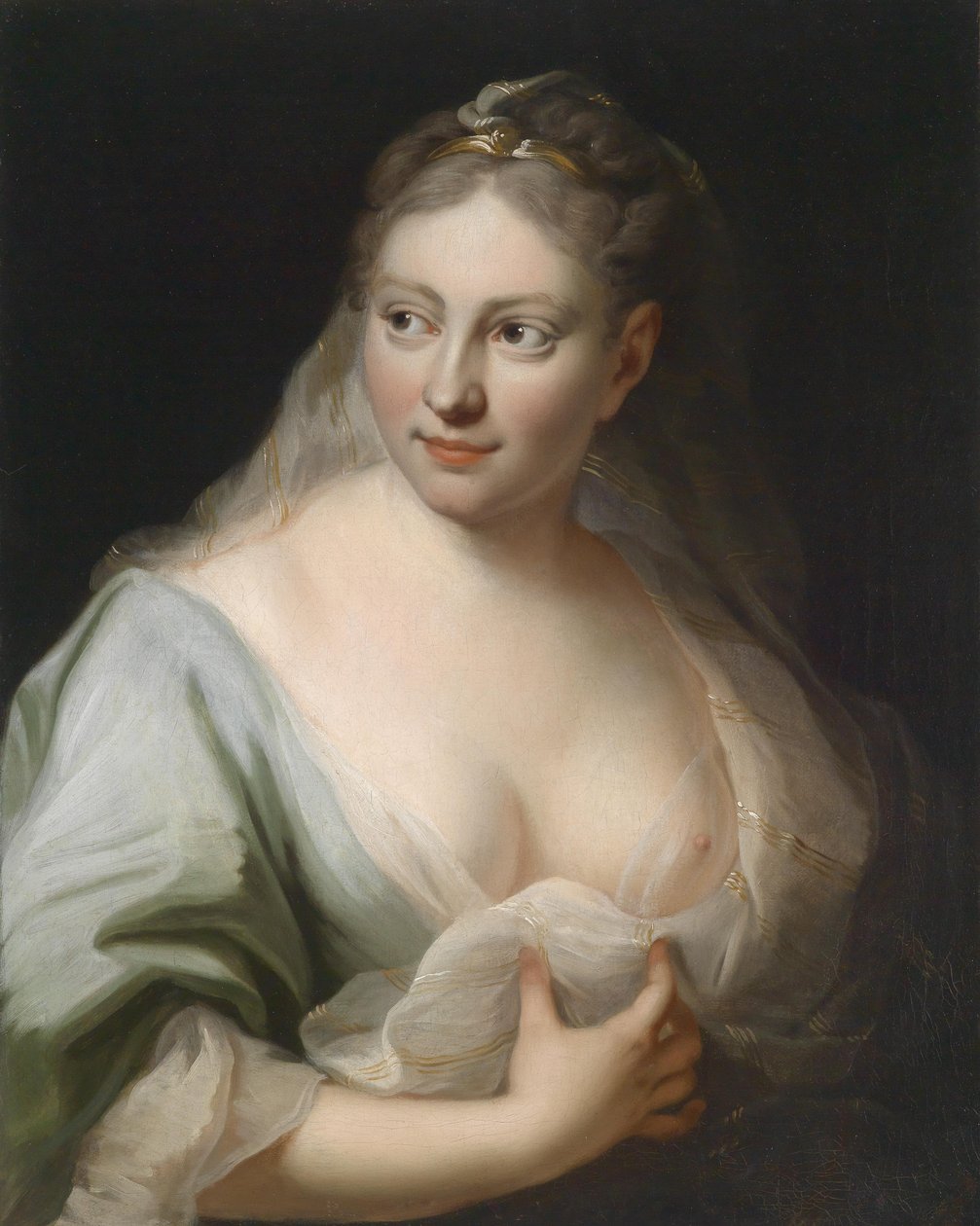 Retrato de una dama con vestimenta anticuada de Ludovico Stern