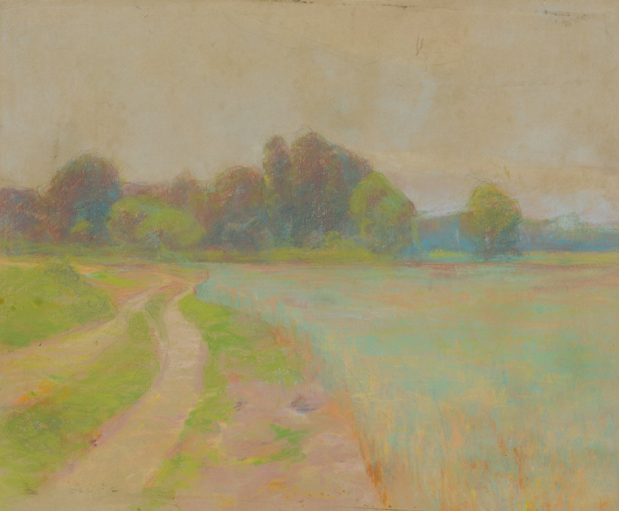 Camino junto a un campo de Ludovit Cordak