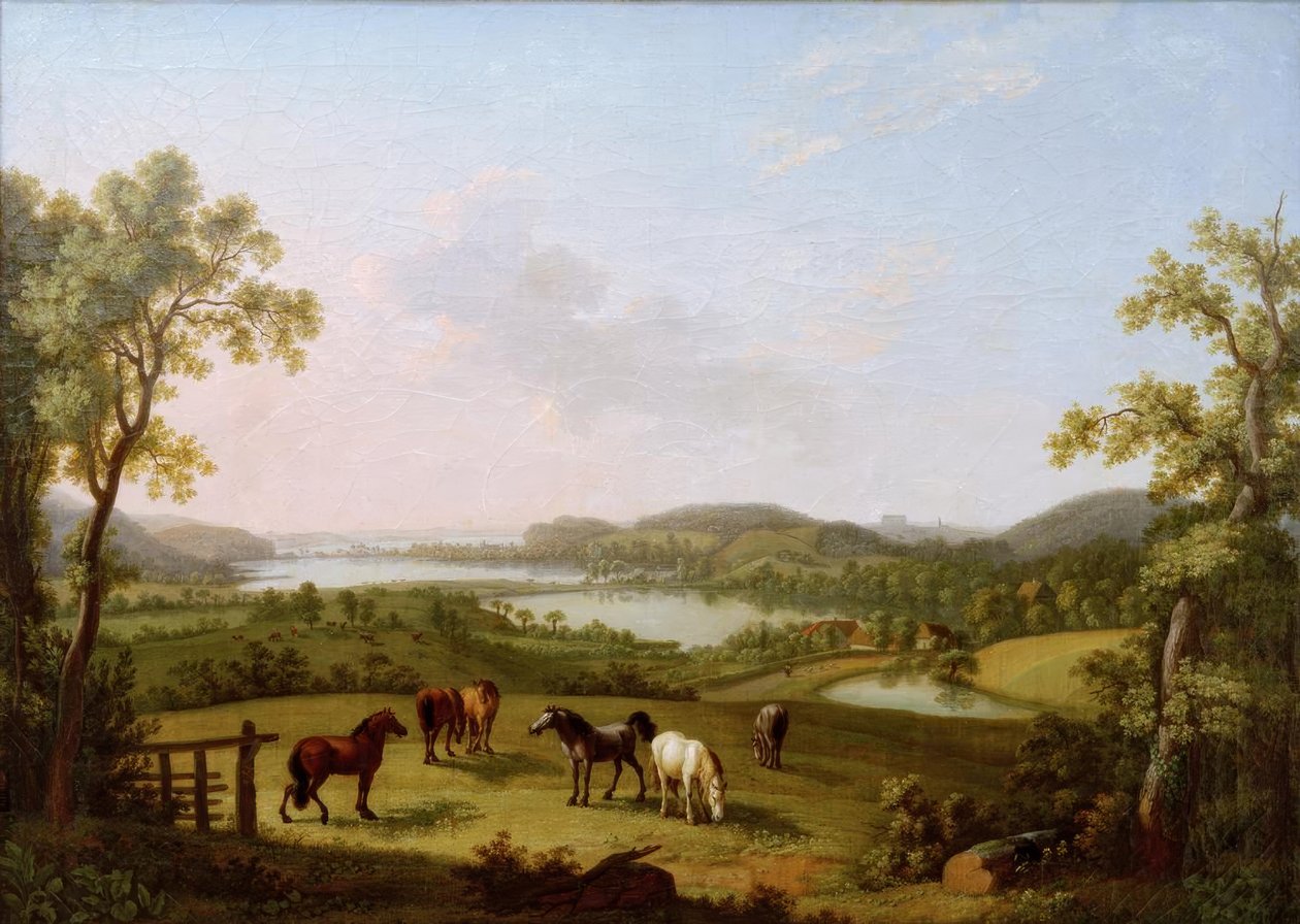 El lago Plön visto desde Bösdorf de Ludwig Philipp Strack