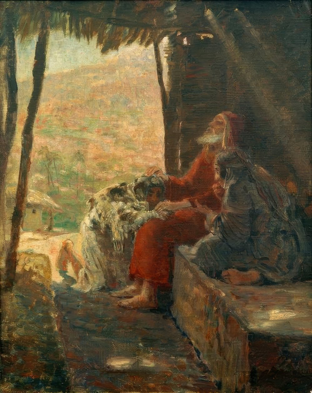 Isaac bendice a Jacob de Ludwig von Hofmann