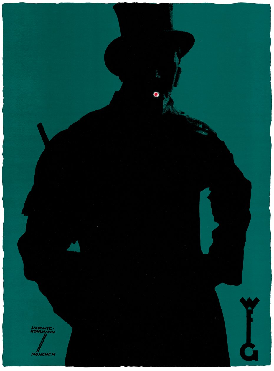 Cartel publicitario de los cigarrillos "Grathwohl" (litografía en color) de Ludwig Hohlwein