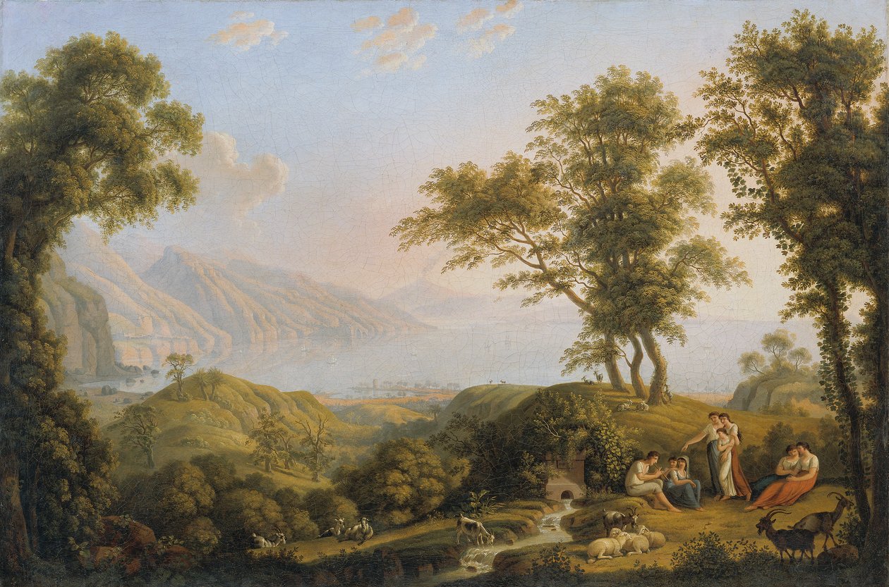 Paisaje del sur con el Vesubio de Ludwig Philipp Strack