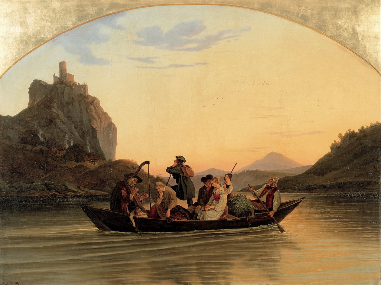 Cruce de Schreckenstein de Ludwig Richter
