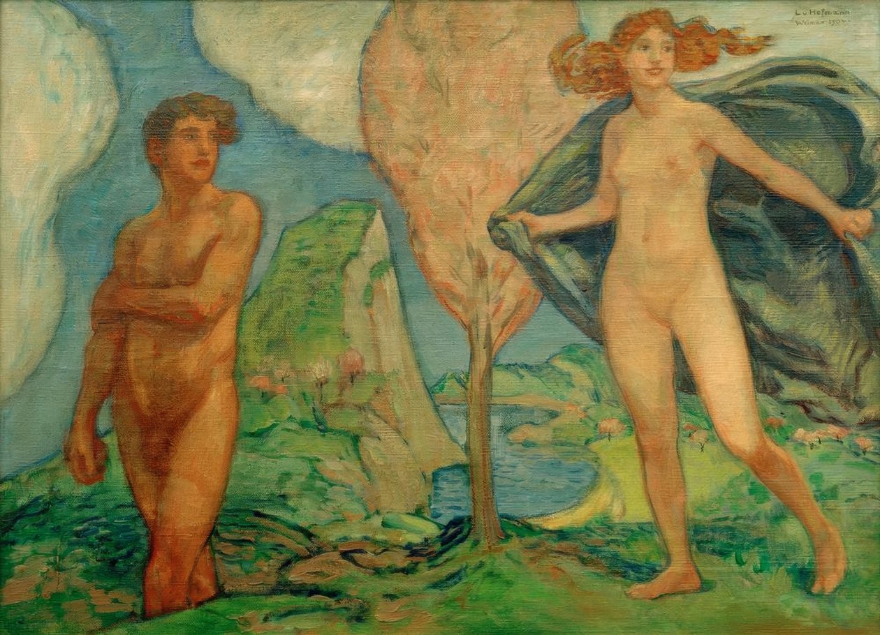 Adán y Eva de Ludwig von Hofmann