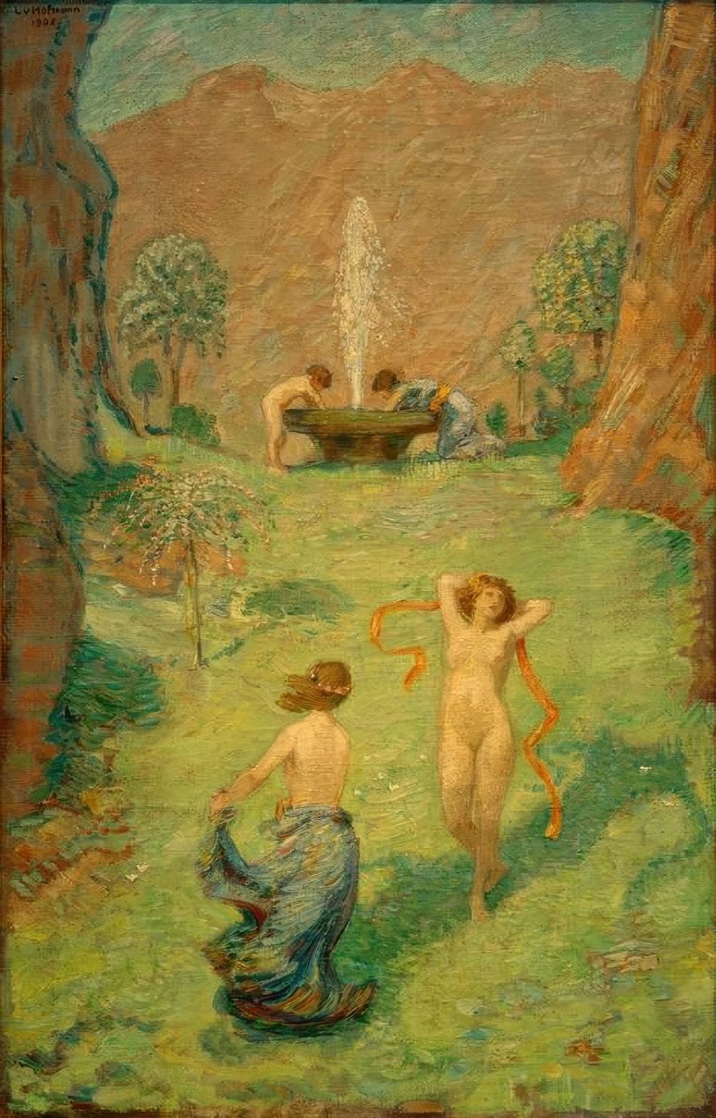 Baile de primavera de Ludwig von Hofmann