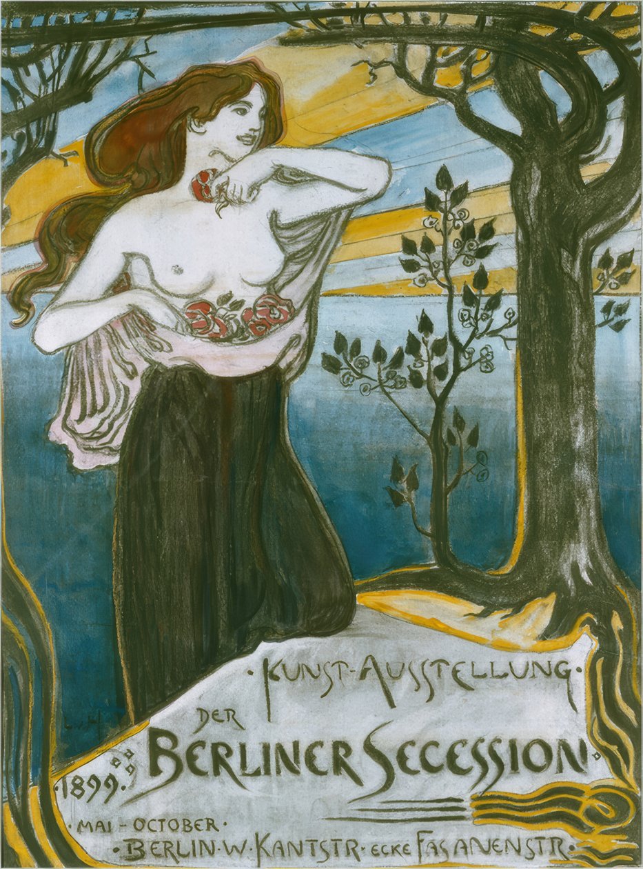 L. v. Hofmann, cartel de la Secesión de Berlín de Ludwig von Hofmann