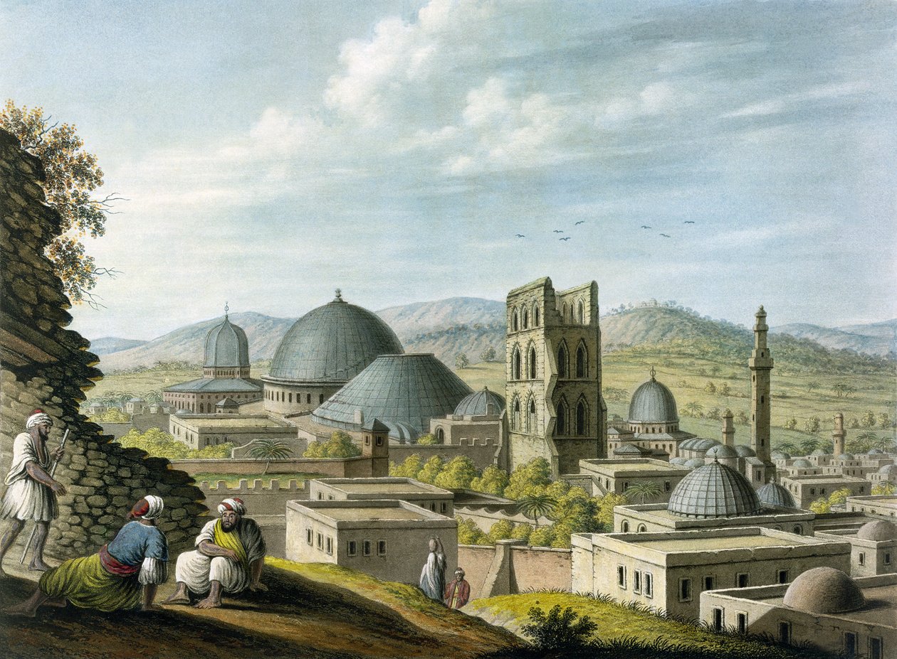 Jerusalén desde el oeste, pub. por William Watts, 1805 de Luigi Mayer