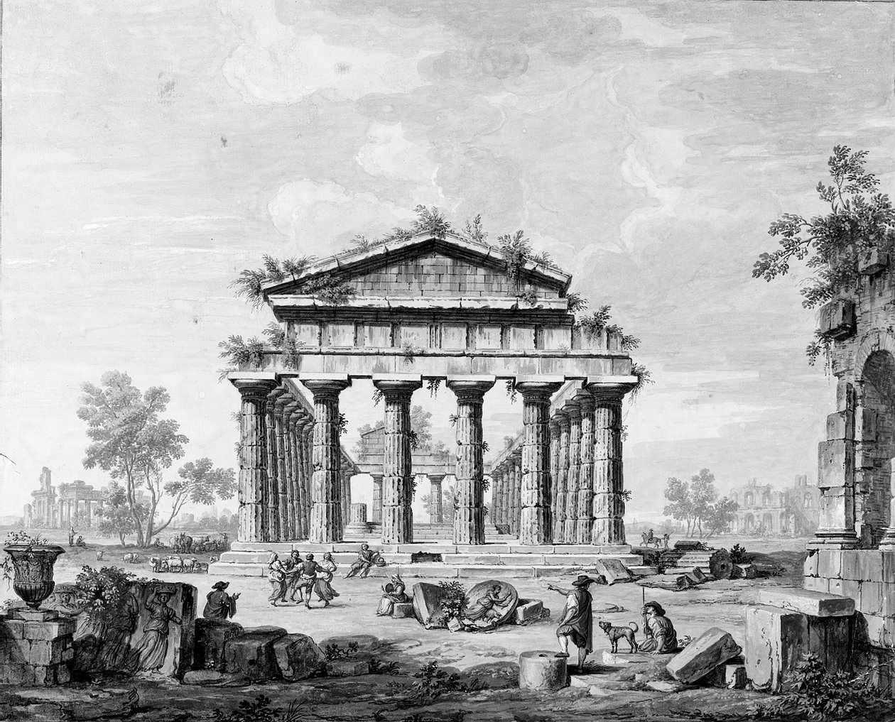 El templo de Juno en Paestum de Luigi Balugani
