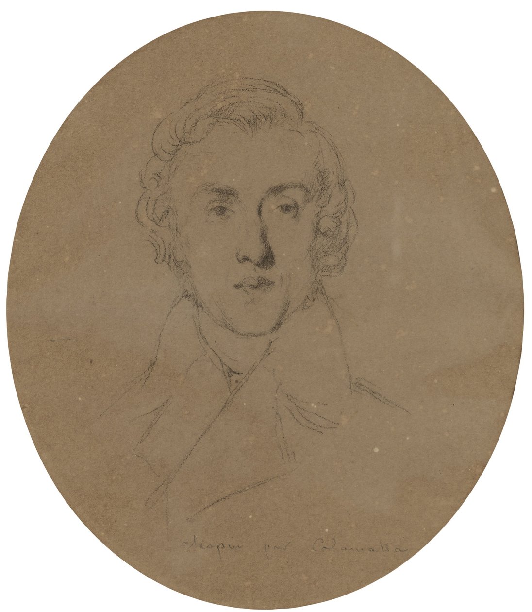 Retrato de Frédéric Chopin de Luigi Calamatta