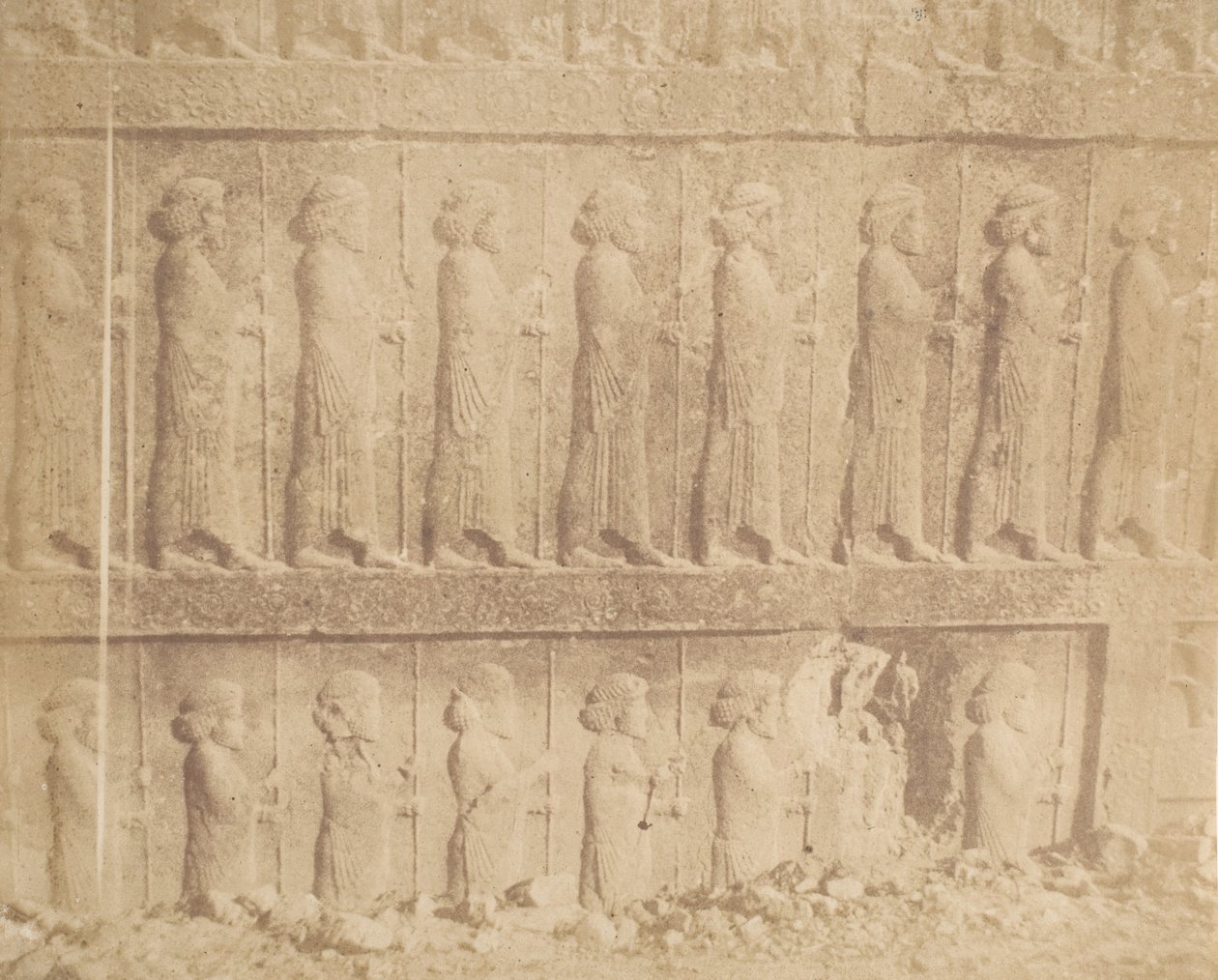 Procesión en la fachada de la Gran Escalera, 1858 de Luigi Pesce