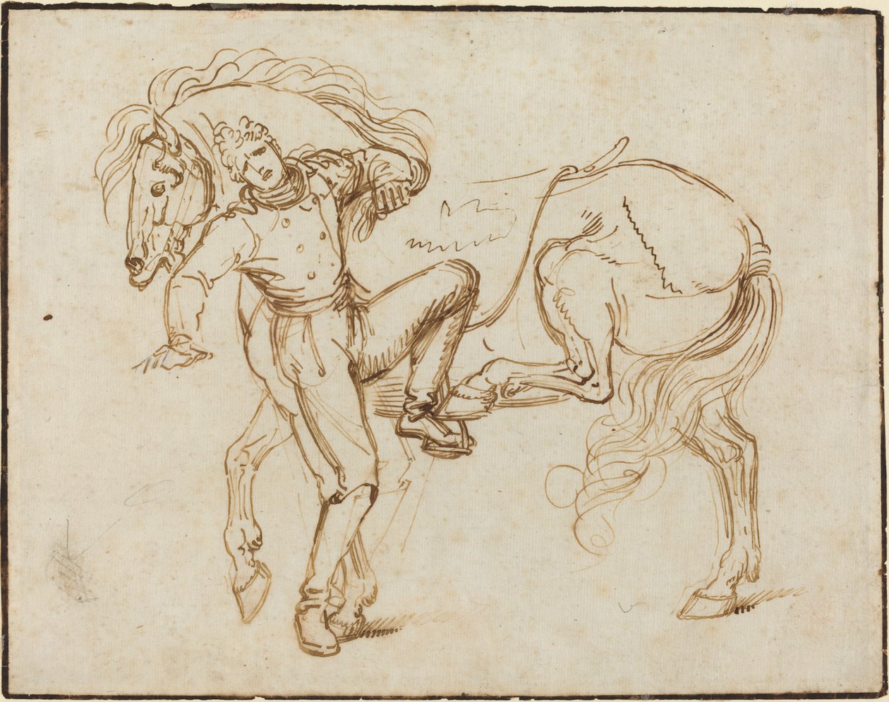 Jinete Montando un Caballo de Luigi Sabatelli I