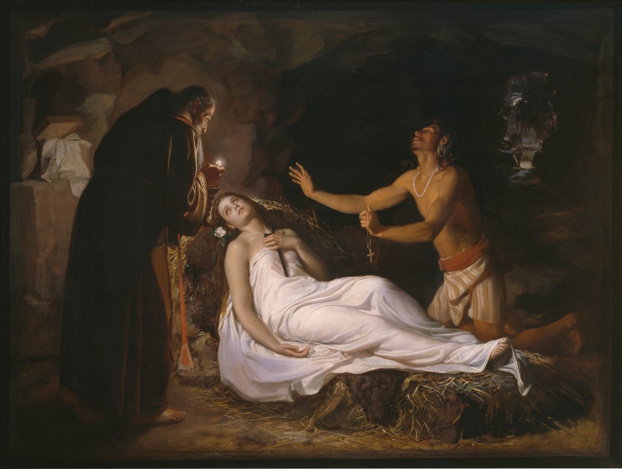 Últimos momentos de Atala, 1871 de Luis Monroy