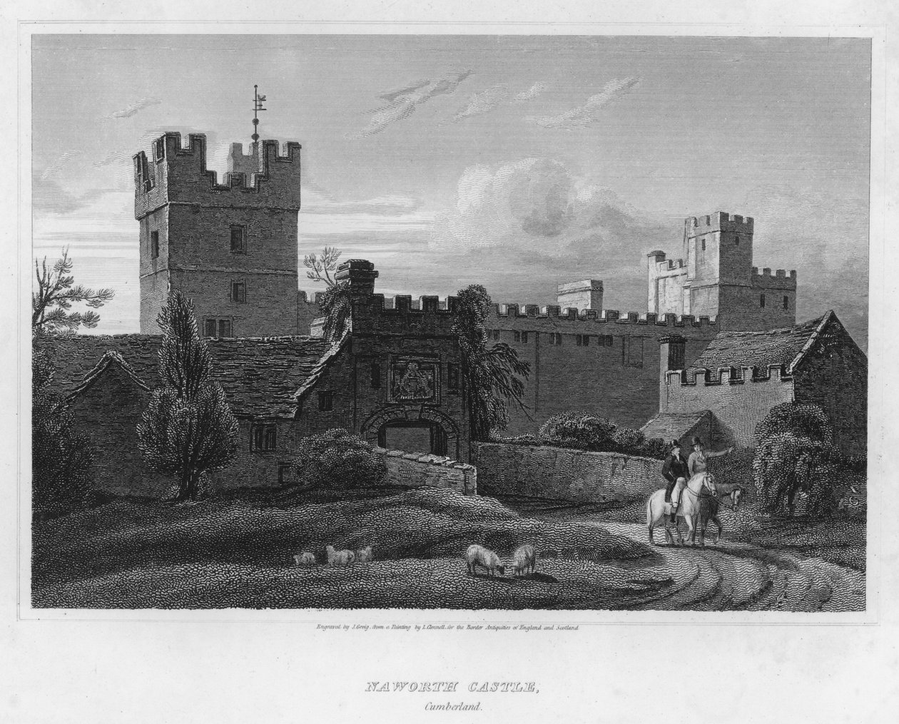 Castillo de Naworth, Cumberland de Luke (after) Clennell