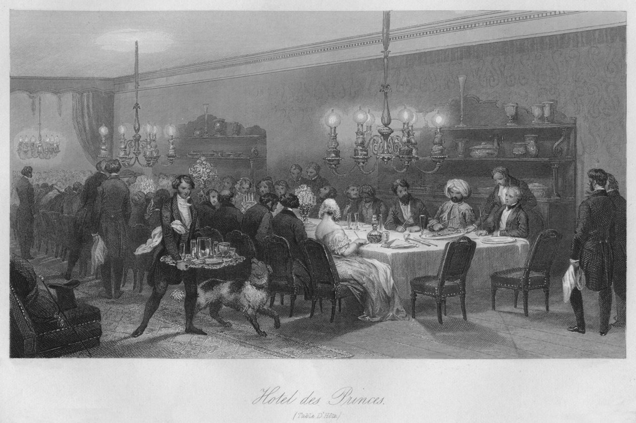 Hotel des Princes. Mesa DHote, c1843 de Lumb Stocks