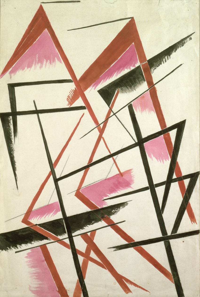 Construcción Lineal, c.1921 de Lyubov Sergeevna Popova