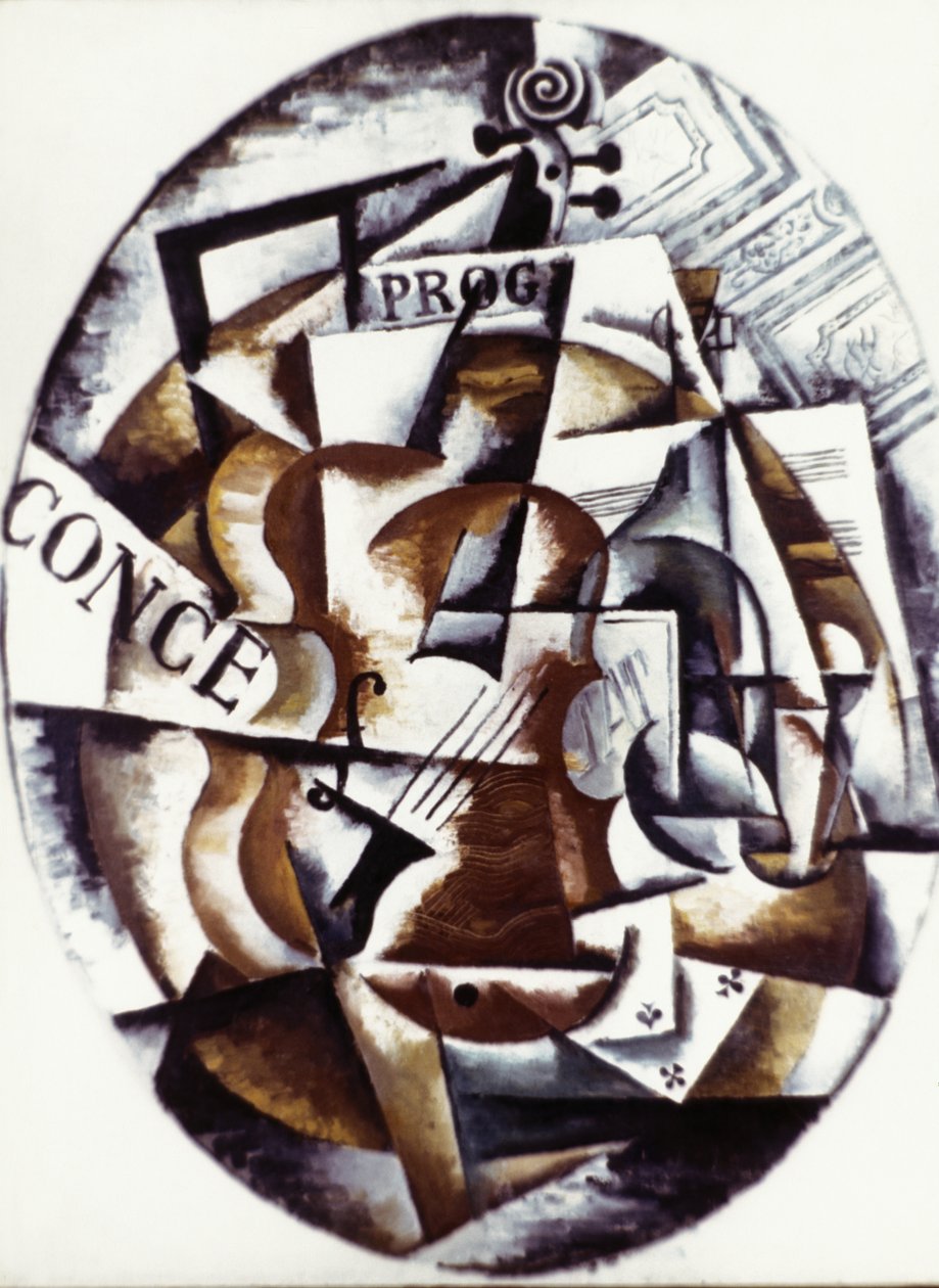Violín (1915) de Lyubov Sergeevna Popova