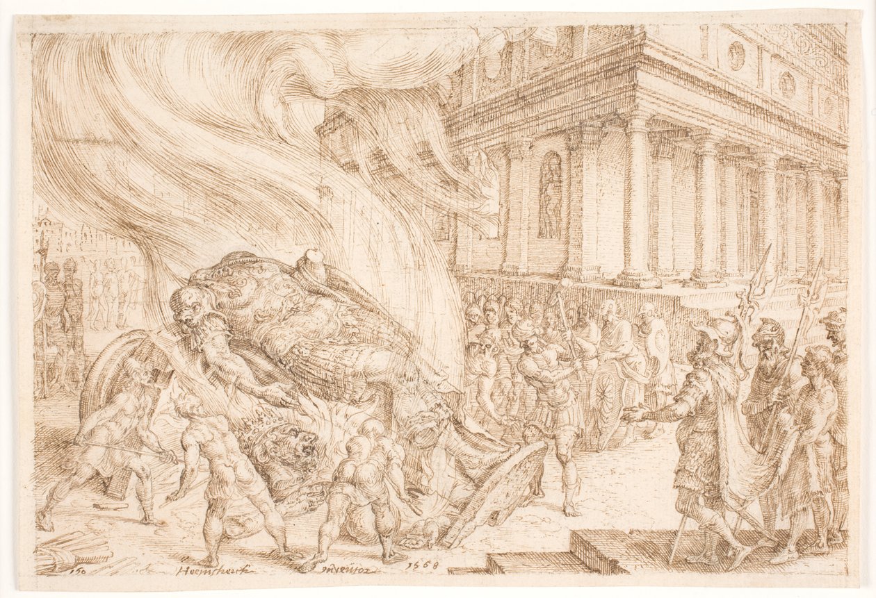 Jehu destruye el templo de Baal de Maarten van Heemskerck