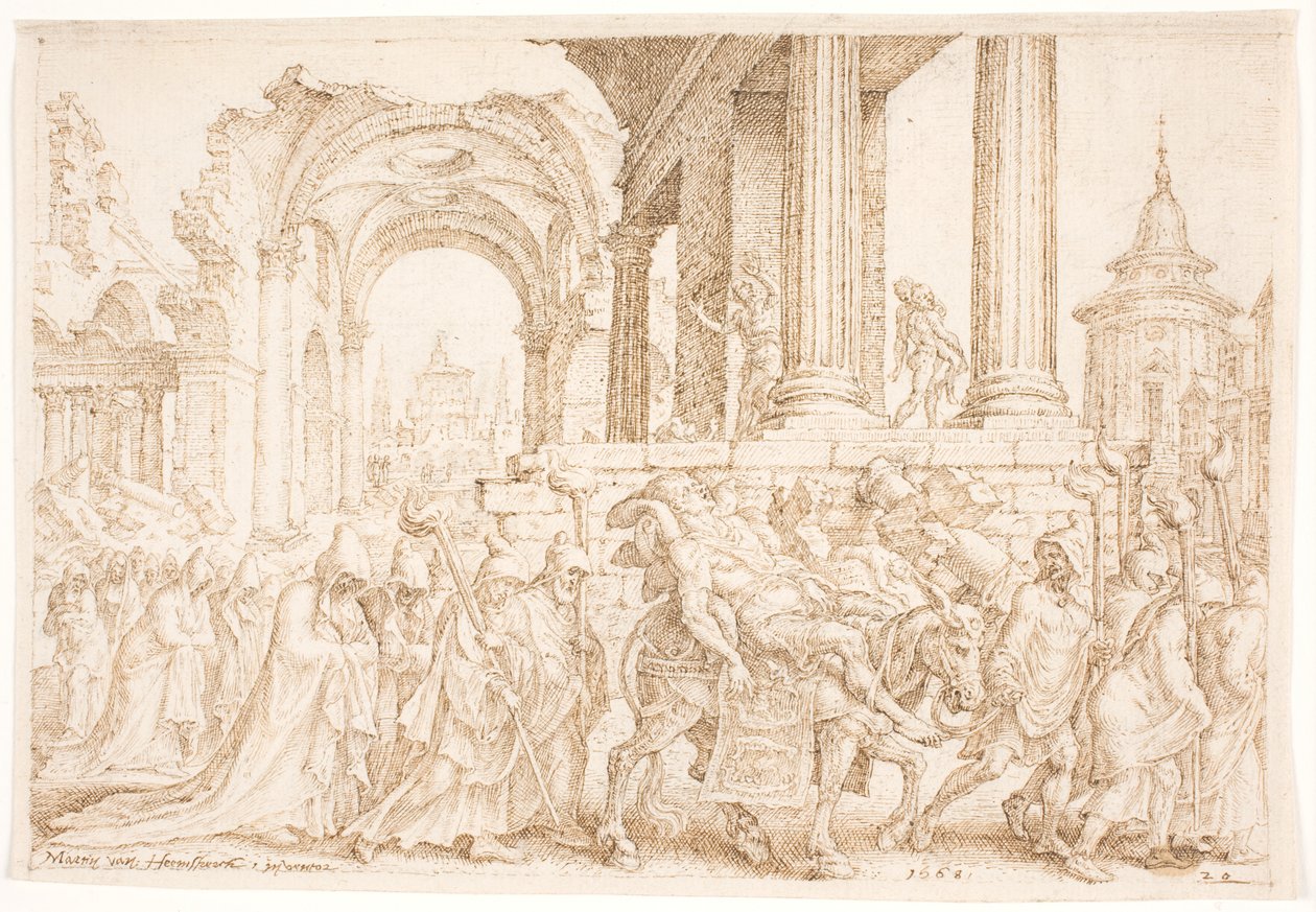 El entierro de Sansón de Maarten van Heemskerck