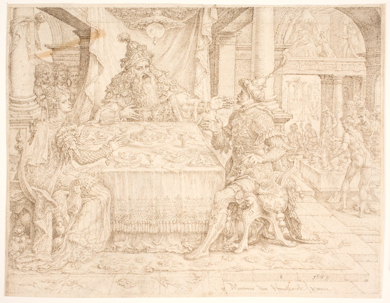 La caída de Amán de Maarten van Heemskerck
