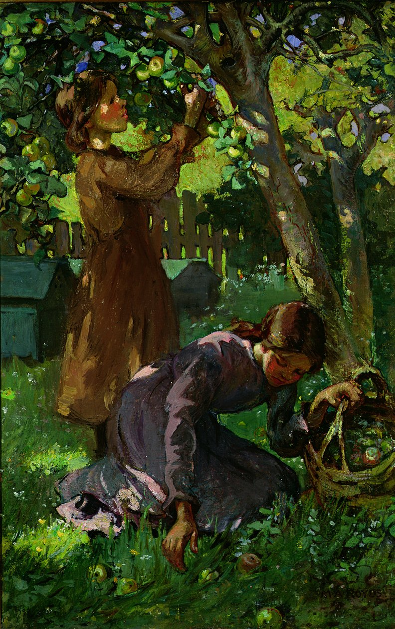 Recogiendo Manzanas, c.1920 de Mabel Royds